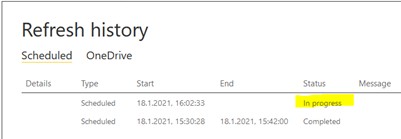 Refresh history