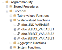 SELECT VARIABLE functions