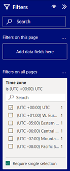 Time zone filter