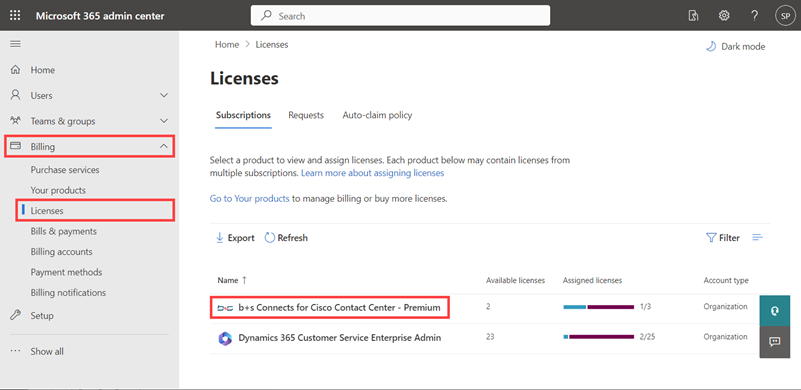 Open Licenses for b+s Connects