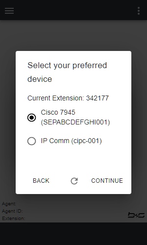 Agent Device Selection