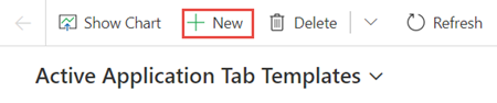 New Application Tabs
