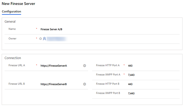 Finesse Server Configuration