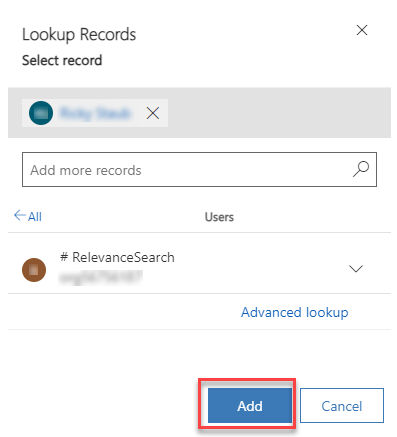 Assigned Users adding User