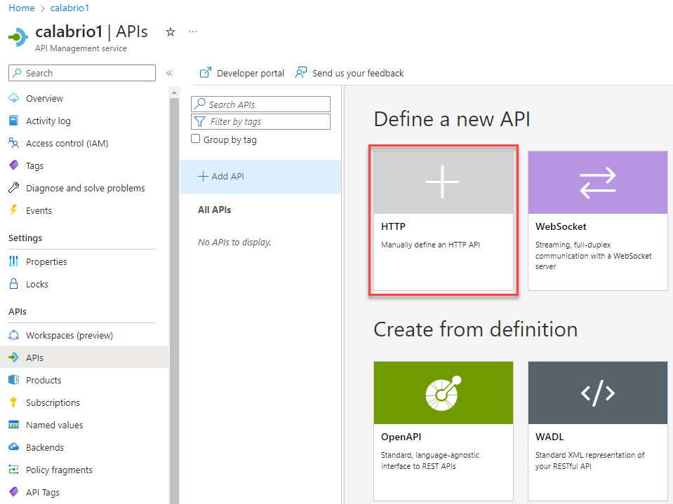 Create an HTTP API