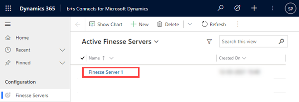 Select Config for Finesse Server