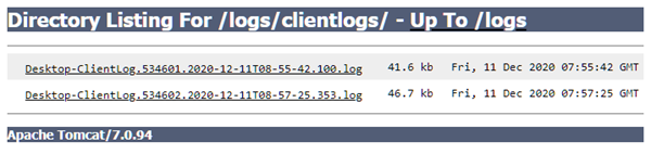 Finesse client logs