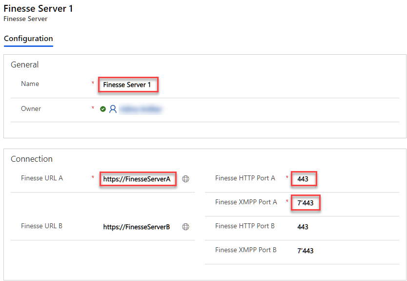 Finesse Server Configuration