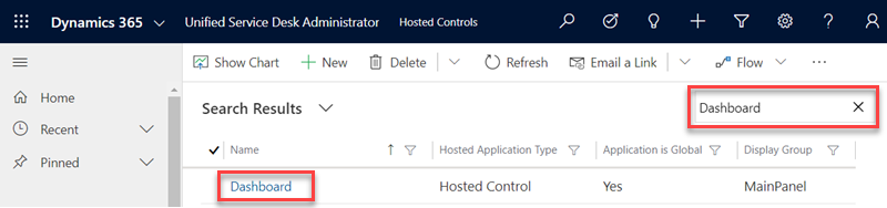 Dashboard Hosted Control