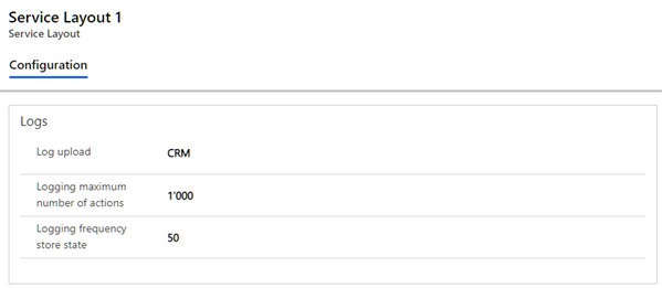 Logs configuration