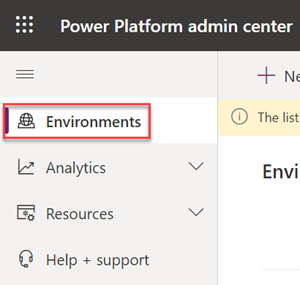 Power Platform Environments