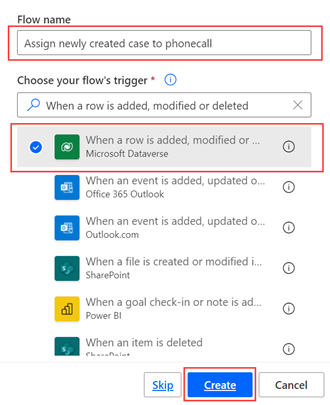 Create cloud flow