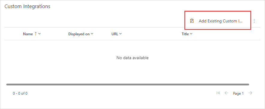 Add Custom Integration