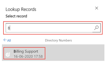 Search for Directory Numbers