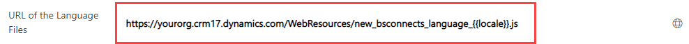 URL of the Language Files