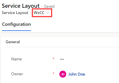 Display form for WxCC