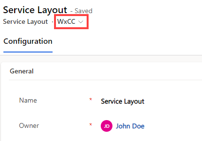 Display form for WxCC