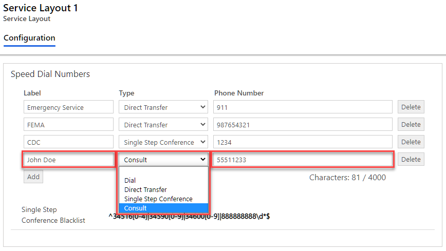 Configure Speed Dial Numbers