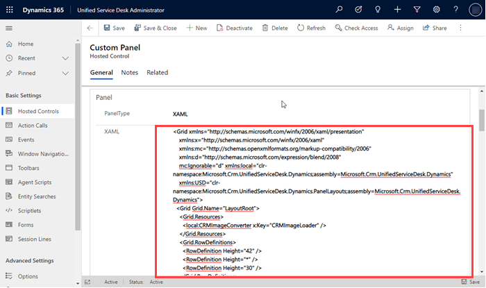 Custom Panel Xaml