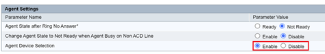 Agent Device Selection on UCCX