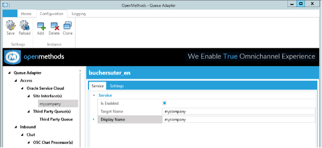 QueueAdapter Site Interfaces Service