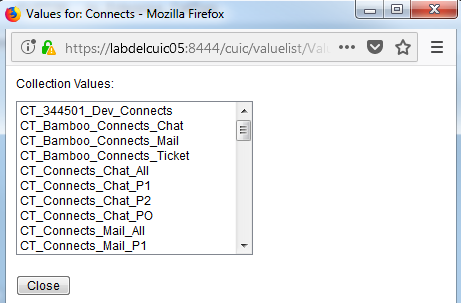 Collection values