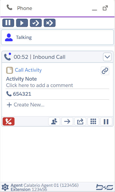 Recording Toolbar in pause state during a call