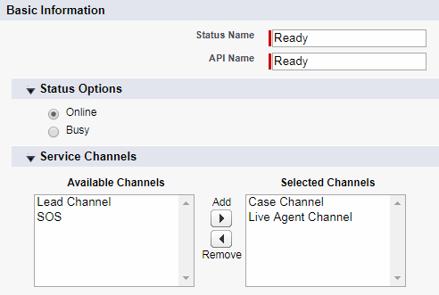 Create Presence Statuses