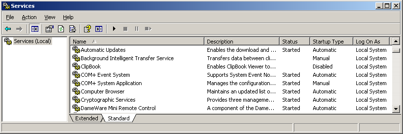 Routing Adapter service uninstallation result