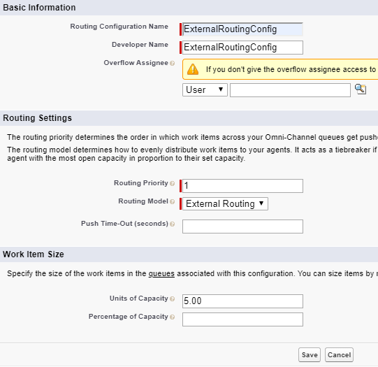 Routing Configuration for External Routing