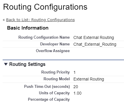 Separate Routing Configuration for Chat