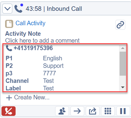 Sticky Call Activity and Create New