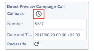 Callback set up