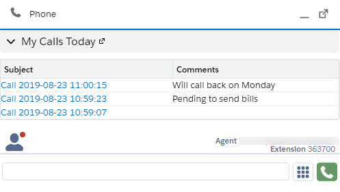 My Calls Today Component