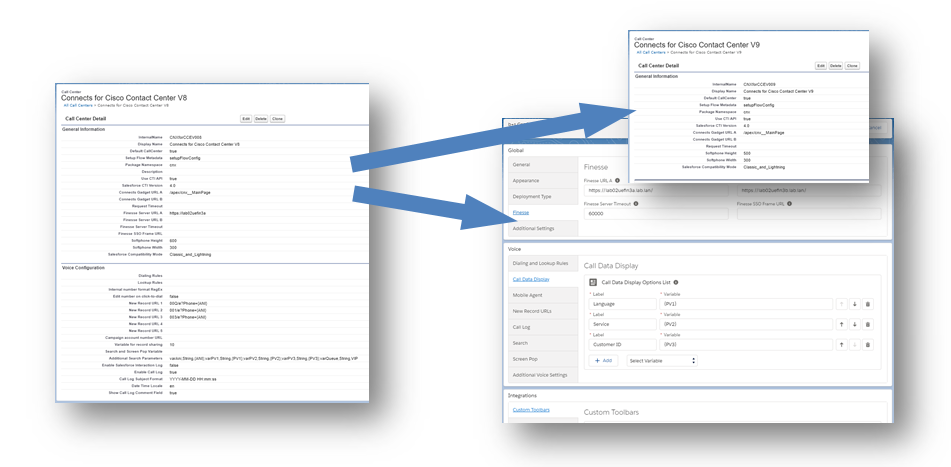 Split configuration to minimal Call Center and b+s Configuration Object