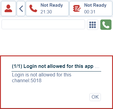 Login is not allowed for this channel
