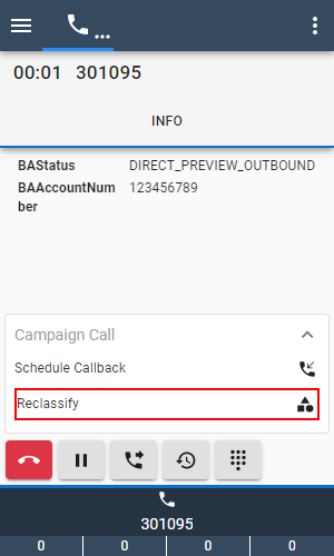 Reclassify button