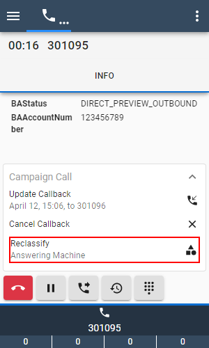 Reclassify button after