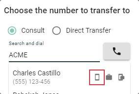 Consultation Call search