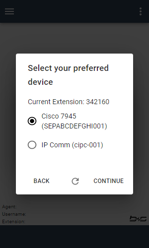 Agent Device Selection