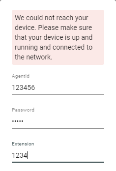 Could not reach device