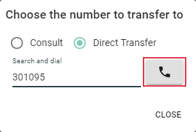 Transfer Call dial