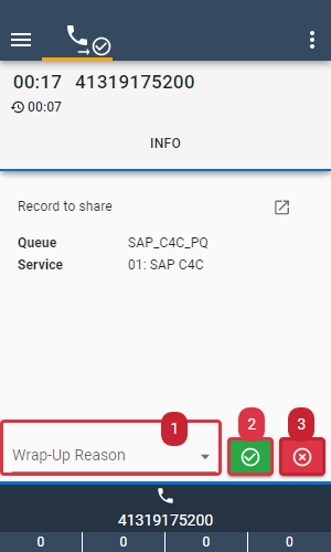 Wrap-Up Button