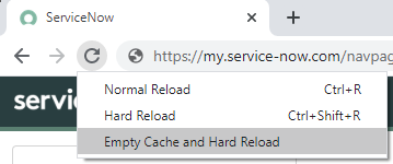 Empty cache and hard reload