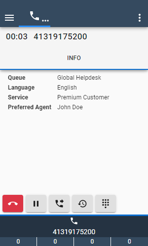 Call data on gadget