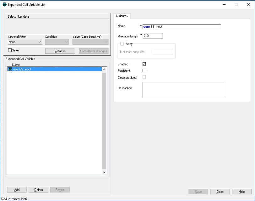 Var Pool Key-Value pairs definition