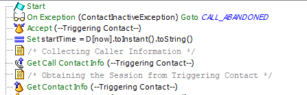 Initialize Cisco CCX Scrit
