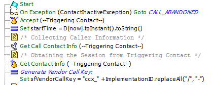 Initialize Cisco CCX Script