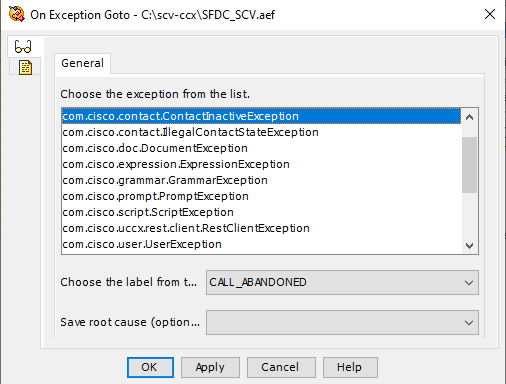 Catch exception for abandoned calls