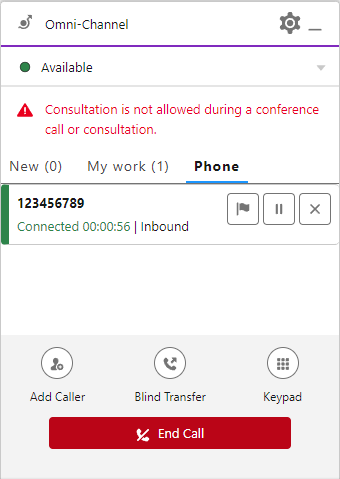 Consultation not allowed during conference call or consultation